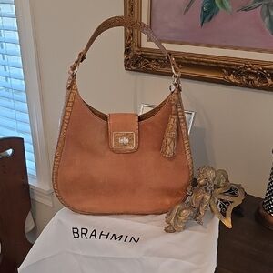 Brahmin Tan Hobo Bag